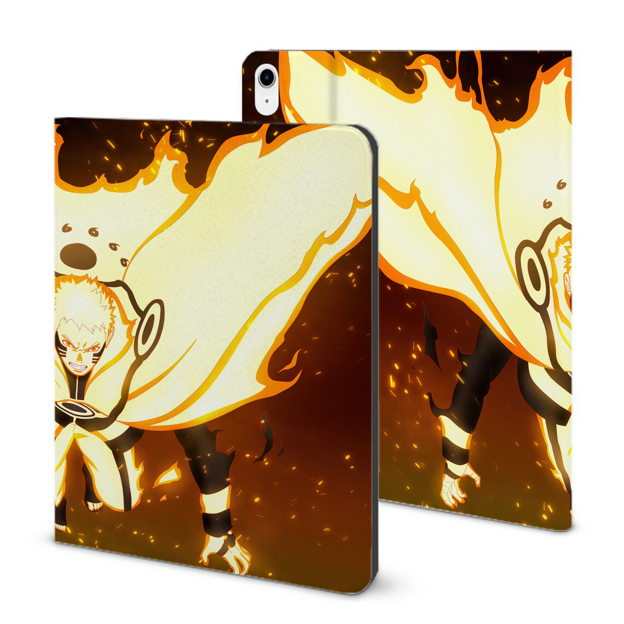 （画像用） NARUTO -ナルト- NARUTO -ナルト- 疾風伝 IPad ケース ブック型 PUレザー TPU 耐衝撃 軽量 薄型 ペン収納なし 全面保護 IPad 各モデル対応